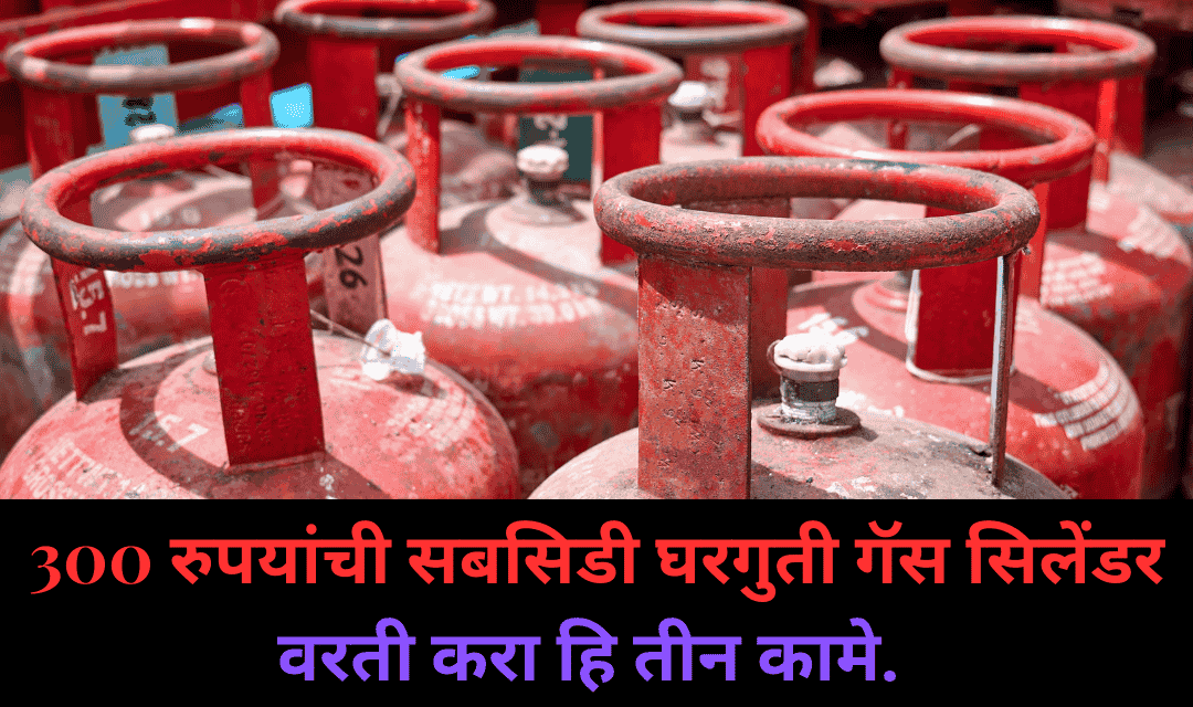 Subsidy of Rs 300 on domestic gas cylinders